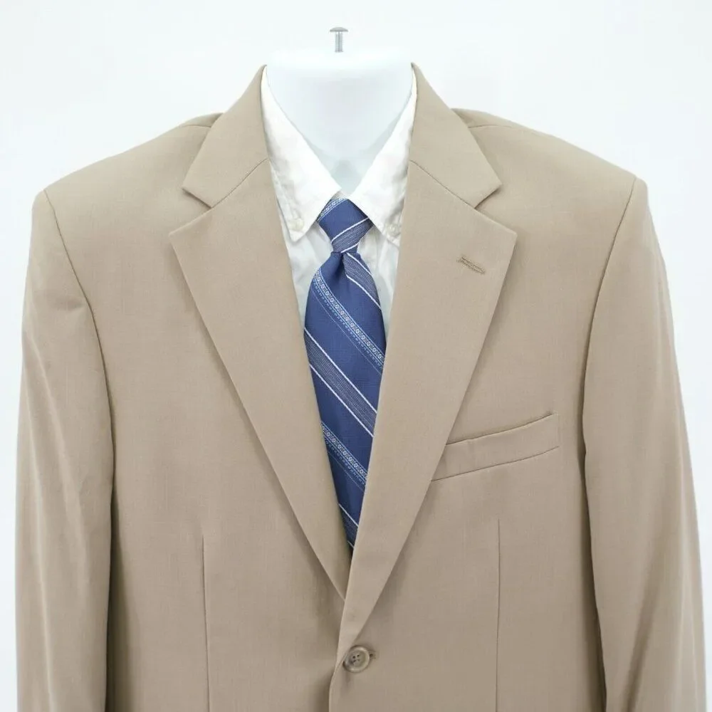 Pronto Uomo Comfort Stretch‎ Wool Tan Blazer 38R 2 Button Tagged 39S
